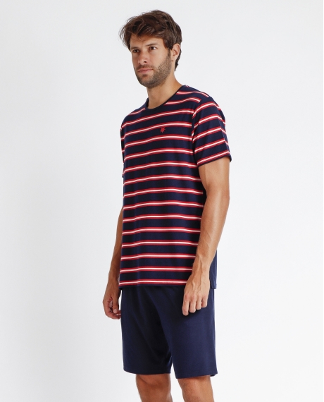 ADMAS Pijama Manga Corta Ship´s Wheel para Hombre MARINO 2