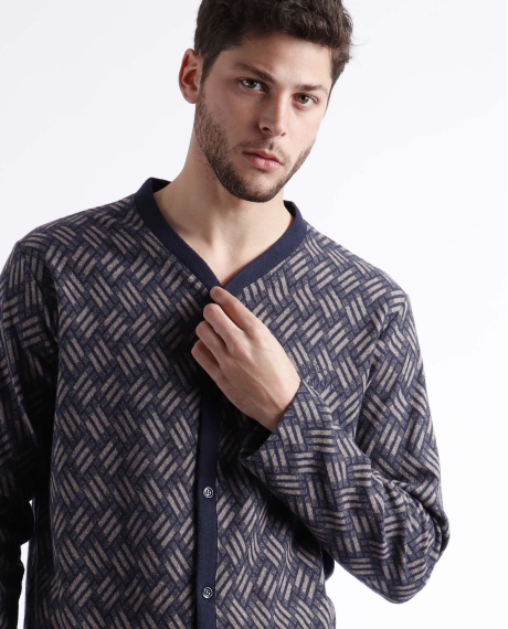 ADMAS MAGNIFIC Pijama Manga Larga Cross B para Hombre MARINO 2