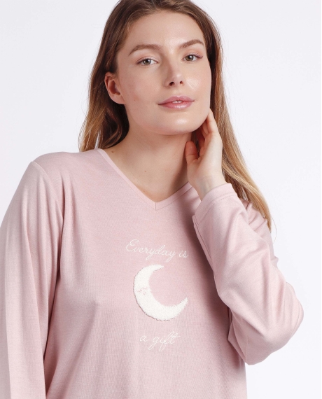 STAY AT HOME Pijama Manga Larga Everyday para Mujer MAQUILLAJE 2