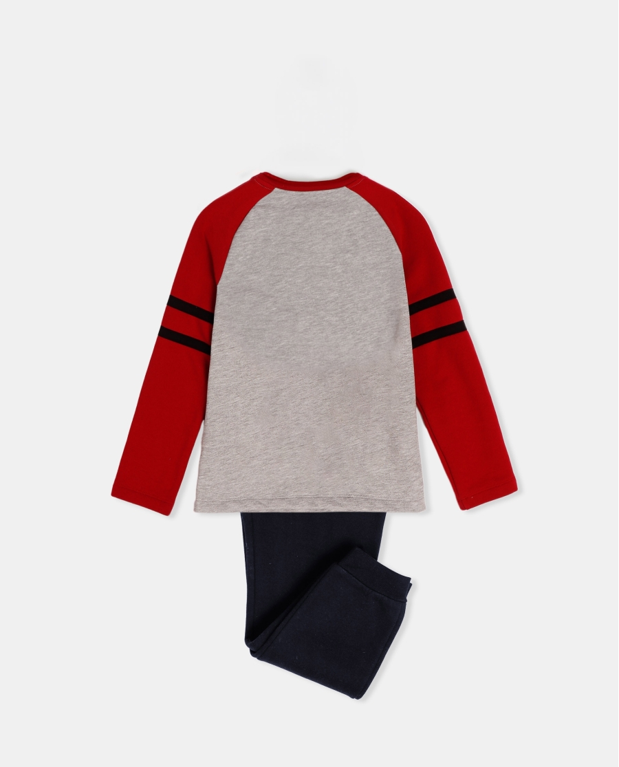 DISNEY Pijama Manga Larga Mickey Shadows para Niño GRIS JASPE