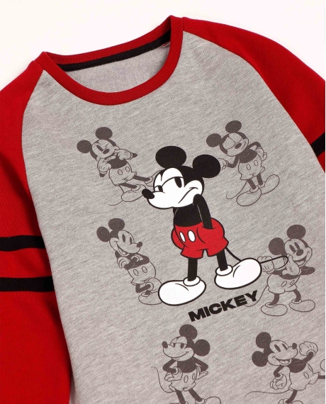 DISNEY Pijama Manga Larga Mickey Shadows para Niño GRIS JASPE 2