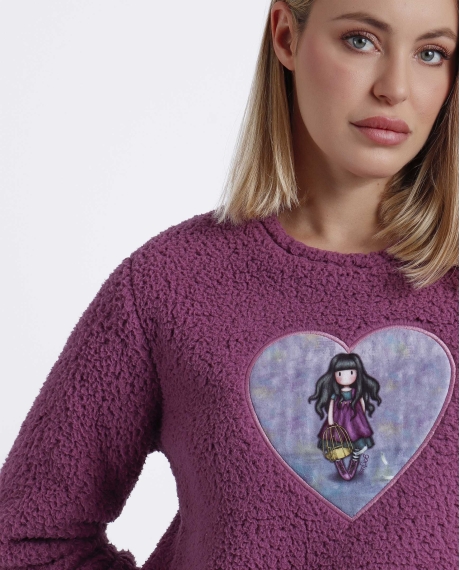 SANTORO GORJUSS Pijama Borreguito Manga Larga Flying The Nest para Mujer MORADO 2