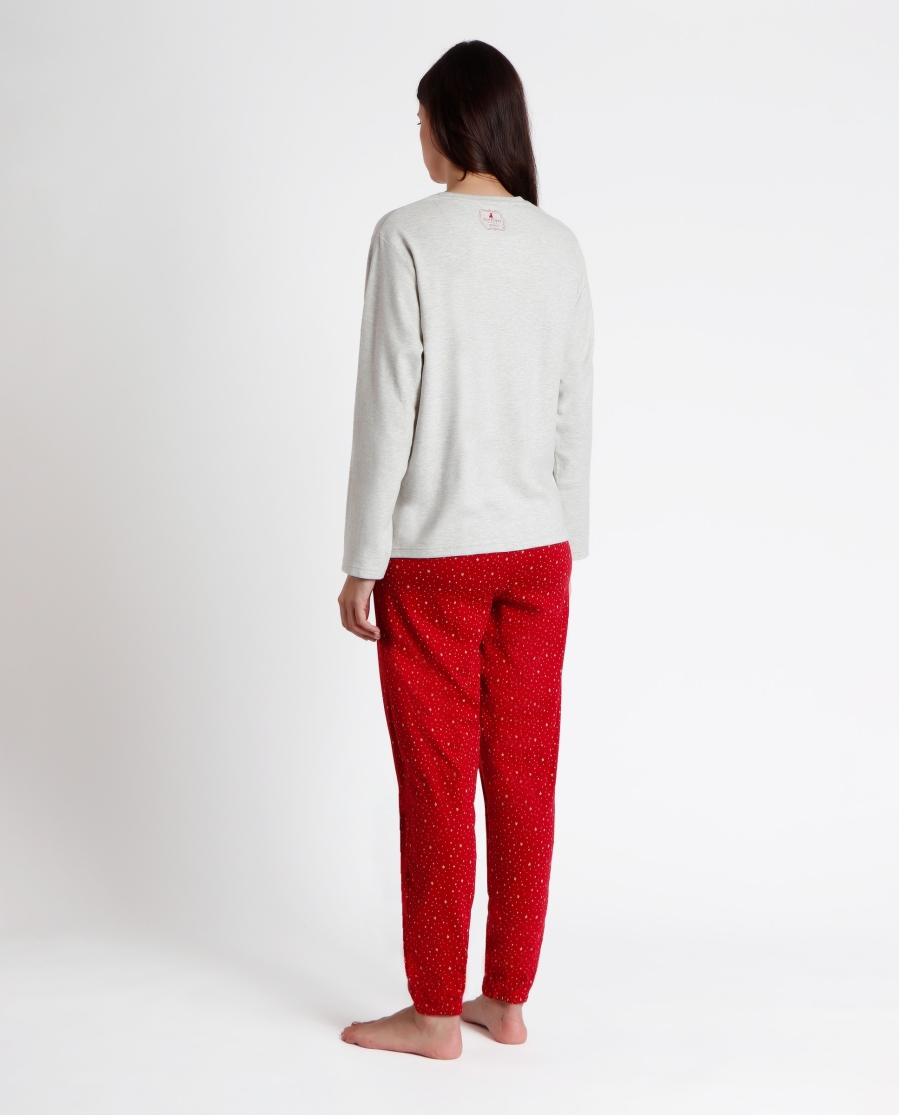 SANTORO GORJUSS Pijama Manga Larga Wee Cold Feet para Mujer GRIS JASPE