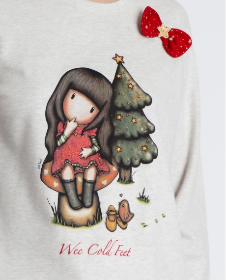 SANTORO GORJUSS Pijama Manga Larga Wee Cold Feet para Mujer GRIS JASPE 2