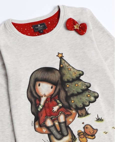 SANTORO GORJUSS Pijama Manga Larga Wee Cold Feet para Niña GRIS JASPE 2