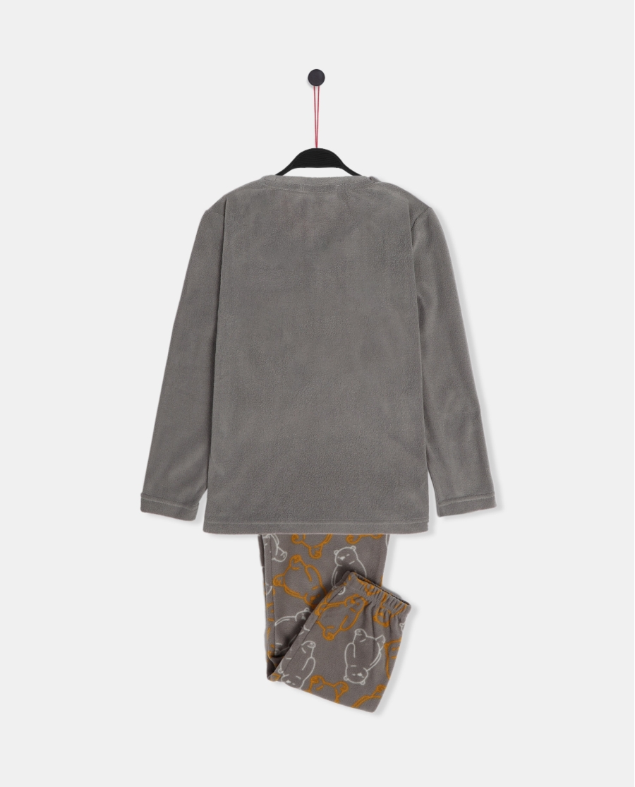 ADMAS Pijama Calentito Manga Larga Warm Hugs para Niña GRIS