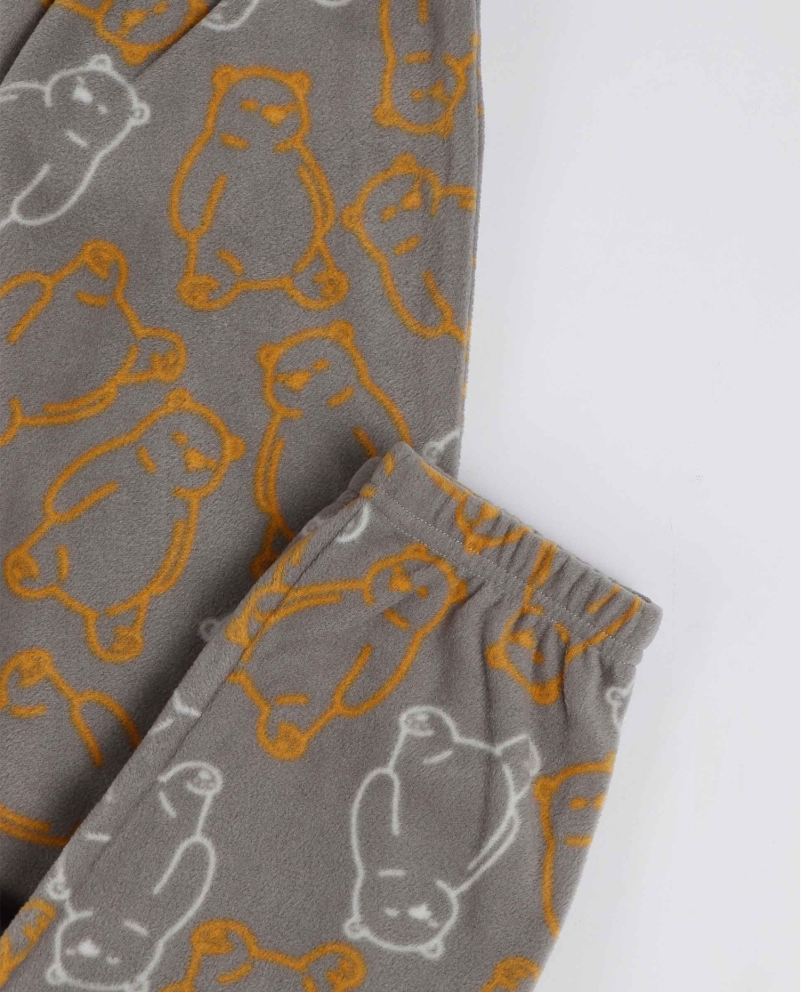 ADMAS Pijama Calentito Manga Larga Warm Hugs para Niña GRIS