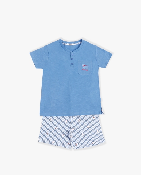 ADMAS Pijama Manga Corta Lou Lou Summer para Niño AZUL
