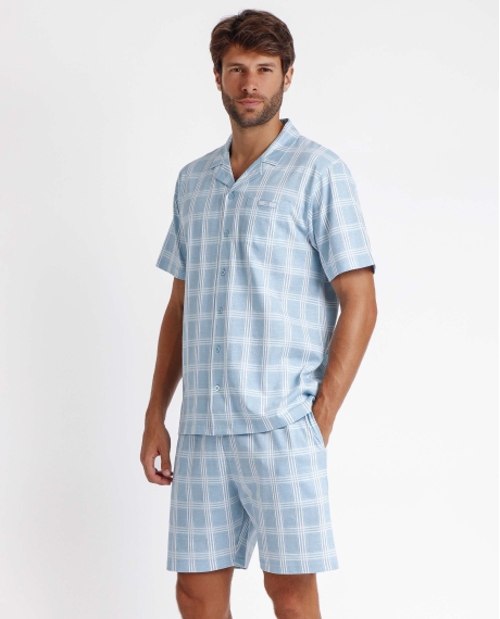 ANTONIO MIRO Pijama Abierto Manga Corta Today para Hombre AQUA 2
