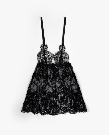 ADMAS Tentación Encaje Temptation Island para Mujer NEGRO