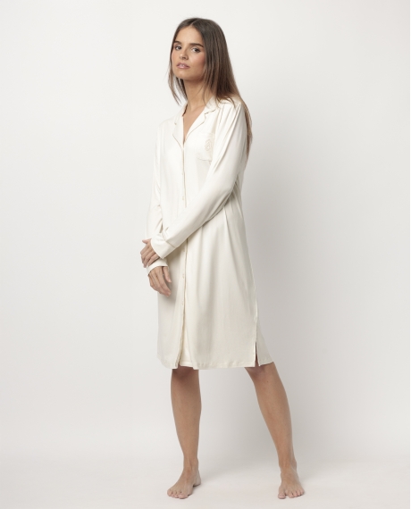 ADMAS CLASSIC Camisola Manga Larga Abierta Soft Sleep para Mujer CAVA