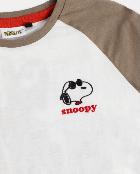 PEANUTS Pijama Manga Corta There are No Rules para Niño CAQUI 2