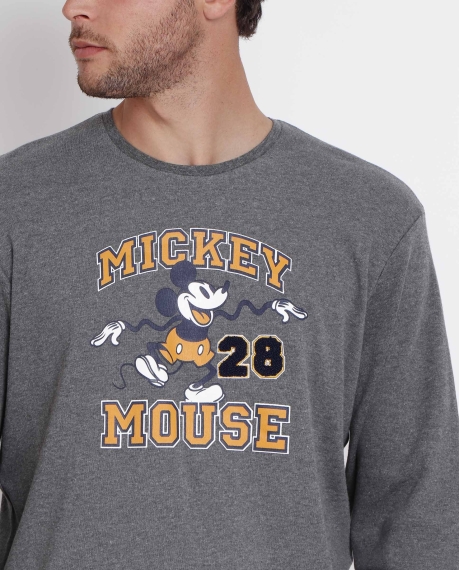 DISNEY Pijama Manga Larga Express Yourself para Hombre GRIS JASPE 2