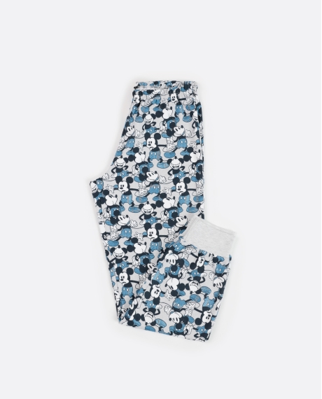 DISNEY Pijama Manga Larga Mickey Jeans para Niño GRIS JASPE 2