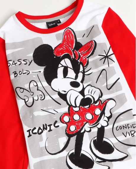 DISNEY Pijama Manga Larga Stay True para Niña ROJO 2