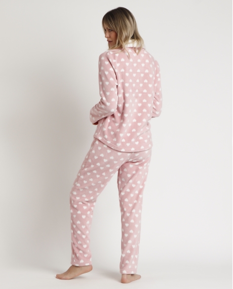 ADMAS Pijama Abierto Manga Larga Corel L´amour para Mujer ROSA 2