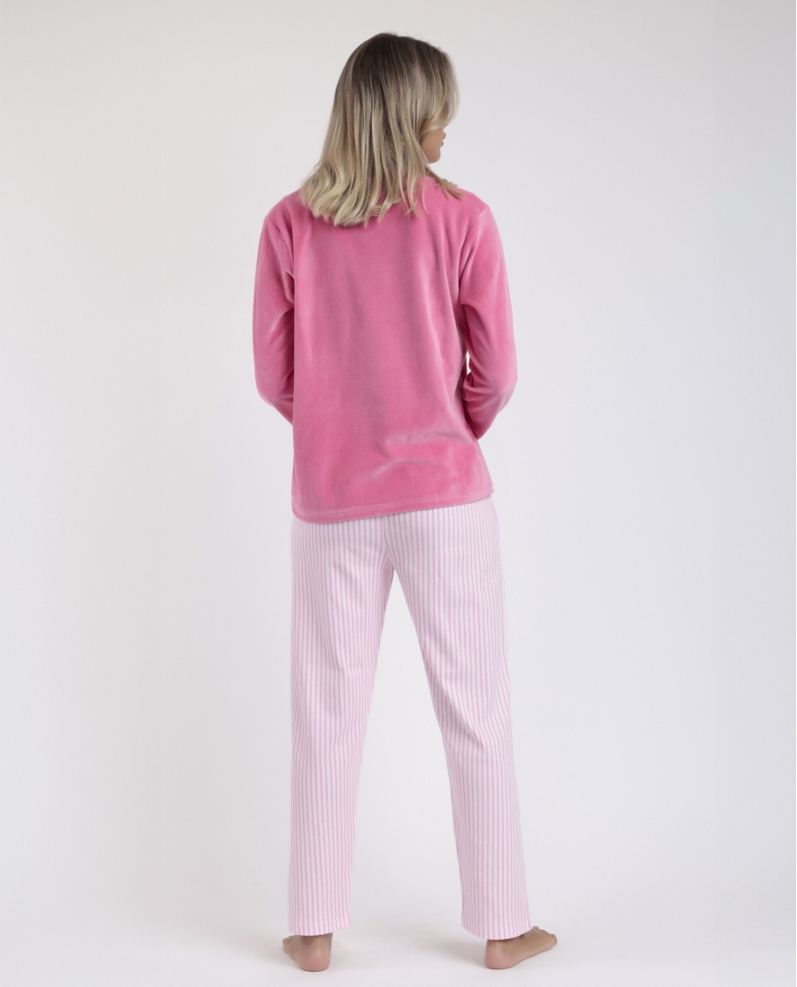 BARBIE Pijama Manga Larga Love Pink para Mujer ROSA