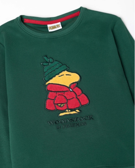 PEANUTS Pijama Manga Larga Classic Peanuts para Niño VERDE 2