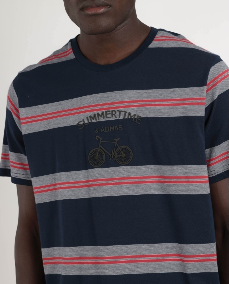 ADMAS Pijama Manga Corta Summertime para Hombre AZUL 2