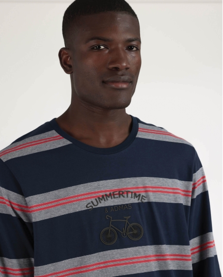 ADMAS Pijama Manga Larga Summertime para Hombre AZUL 2