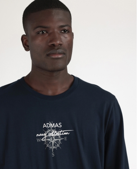 ADMAS Pijama Manga Larga Navy Collection para Hombre AZUL 2