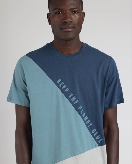 NEW PLAN Pijama Manga Corta Planet Blue para Hombre AZUL 2