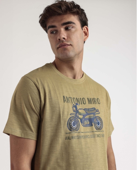 ANTONIO MIRO Pijama Manga Corta Caferacer para Hombre CAQUI 2