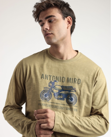 ANTONIO MIRO Pijama Manga Larga Caferacer para Hombre CAQUI 2