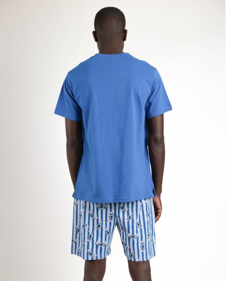 DISNEY Pijama Manga Corta Stitch Waves para Hombre AZUL 2