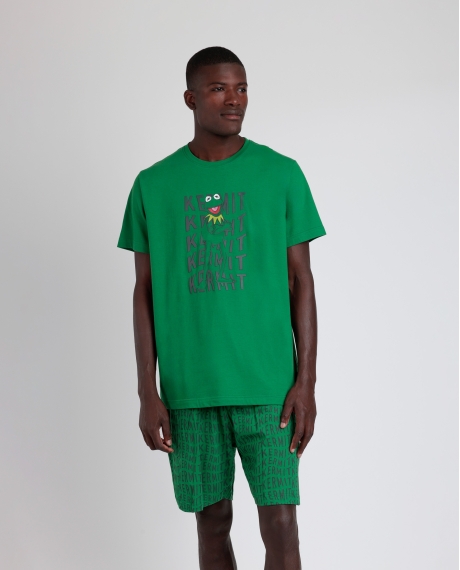 DISNEY Pijama Manga Corta Kermit para Hombre VERDE