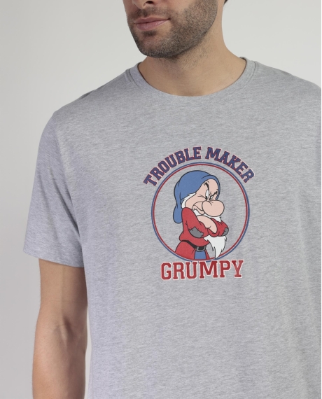 DISNEY Pijama Manga Corta Generals para Hombre GRIS JASPE 2