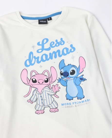 DISNEY Pijama Manga Larga Stitch Pyjamas para Niña MENTA 2