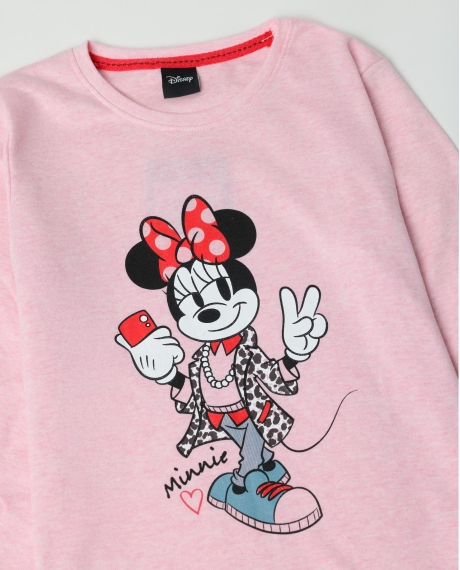 DISNEY Pijama Manga Larga Minnie Skin para Niña ROSA 2