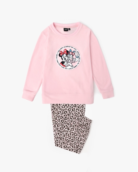 DISNEY Pijama Manga Larga Calentito Minnie Skin para Niña ROSA