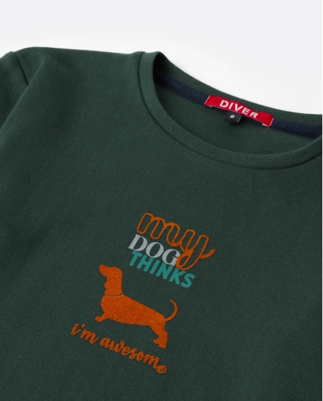 DIVER Pijama Manga Larga My Dog para Niño CAQUI 2