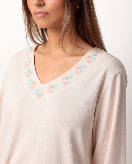 ADMAS GARDEN Pijama Manga Larga Autumn Garden para Mujer CRUDO 2