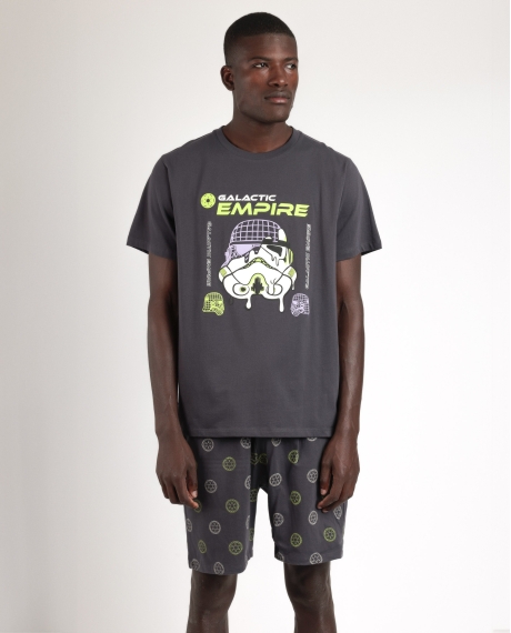 STAR WARS Pijama Manga Corta Neon Galactic Empire para Hombre MARENGO