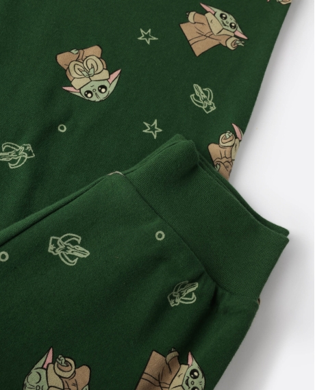 STAR WARS MANDALORIAN Pijama Manga Larga Grogu Cute para Niña CRUDO 2