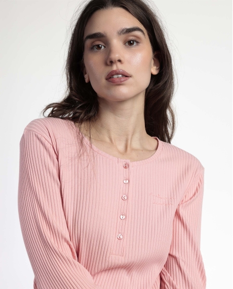 ADMAS GARDEN Pijama Manga Larga Tapeta Autumn Garden para Mujer ROSA 2