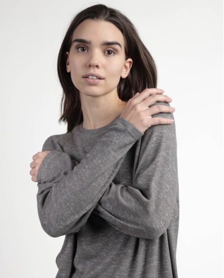 ADMAS HOME Pijama Manga Larga Soft para Mujer GRIS OSCURO 2