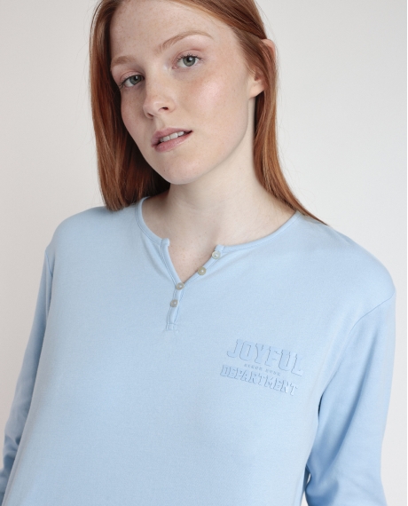 ADMAS Pijama Manga Larga Tapeta Joyful Department para Mujer AZUL 2