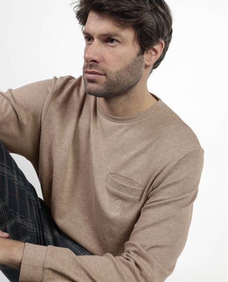 ADMAS CLASSIC Pijama Manga Larga Cinnamon para Hombre CAMEL 2