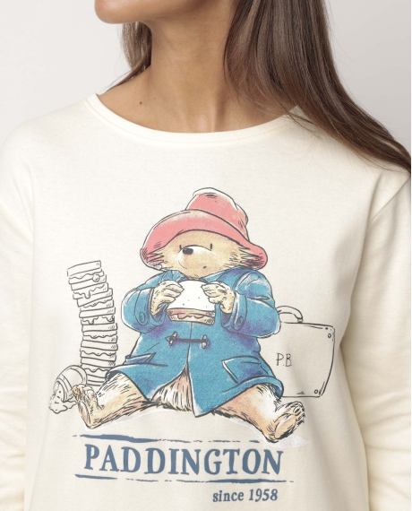 PADDINGTON Pijama Manga Larga Watercolor para Mujer CRUDO 2