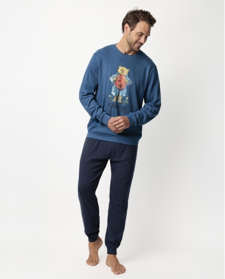 PADDINGTON Pijama Manga Larga Watercolor para Hombre AZUL