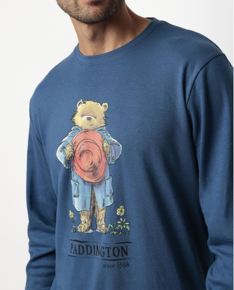 PADDINGTON Pijama Manga Larga Watercolor para Hombre AZUL 2