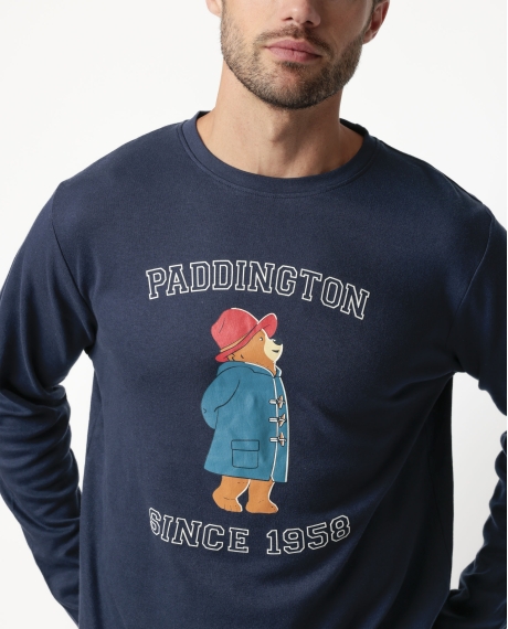 PADDINGTON Pijama Manga Larga Varsity para Hombre MARINO 2