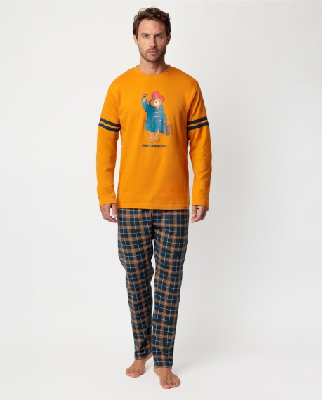 PADDINGTON Pijama Manga Larga Square para Hombre MOSTAZA