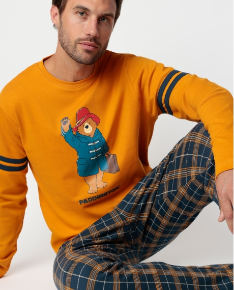 PADDINGTON Pijama Manga Larga Square para Hombre MOSTAZA 2