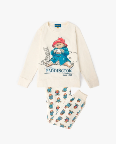 PADDINGTON Pijama Manga Larga Watercolor para Niña CRUDO