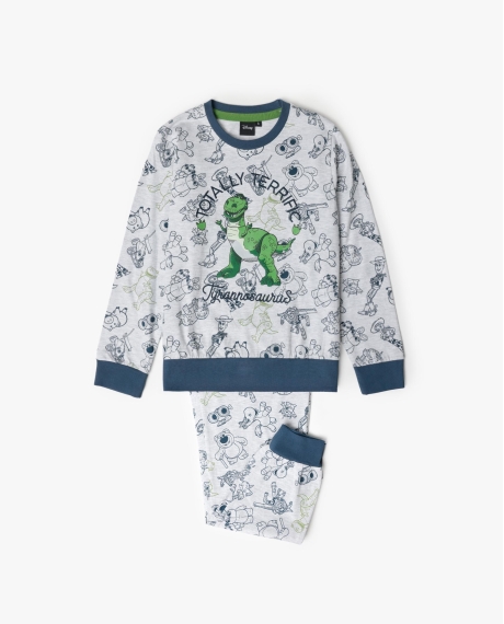 TOY STORY Pijama Manga Larga Totally Terrific para Niño GRIS JASPE